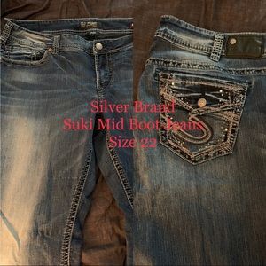 Silver Brand Midboot Jeans Size 22 Length 31
